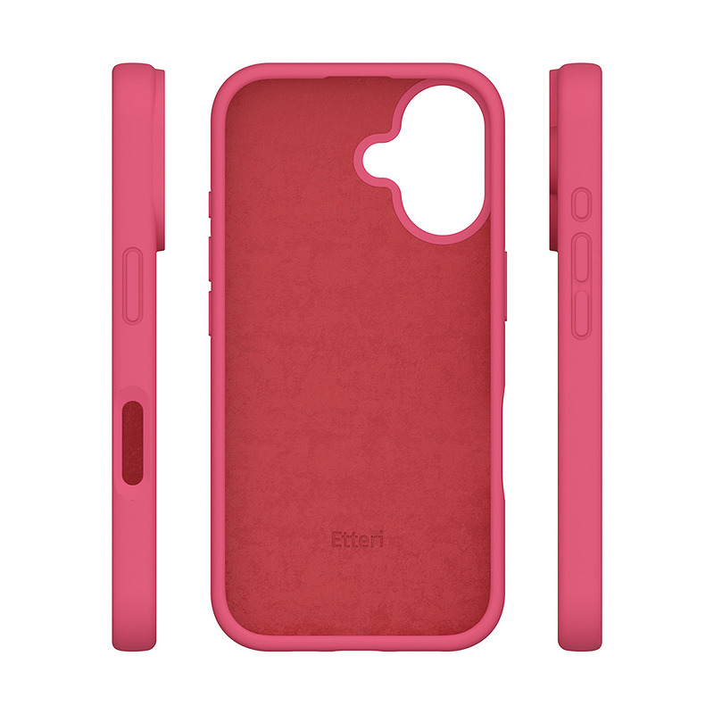 Etteri Silicone case for iPhone 16 6,1" raspberry - Billede 2