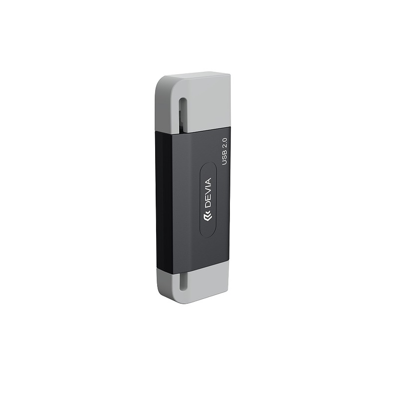 Devia card reader 2in1 EL239 USB/USB-C 2.0 black - Billede 4