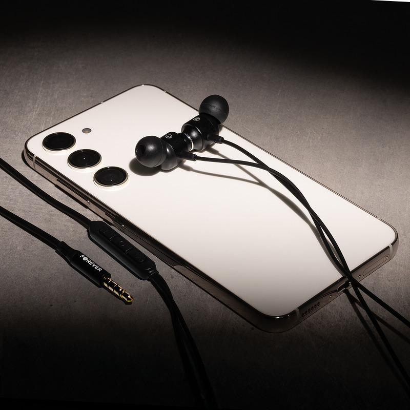 Forever wired earphones EP-01 jack 3,5mm black - Billede 3