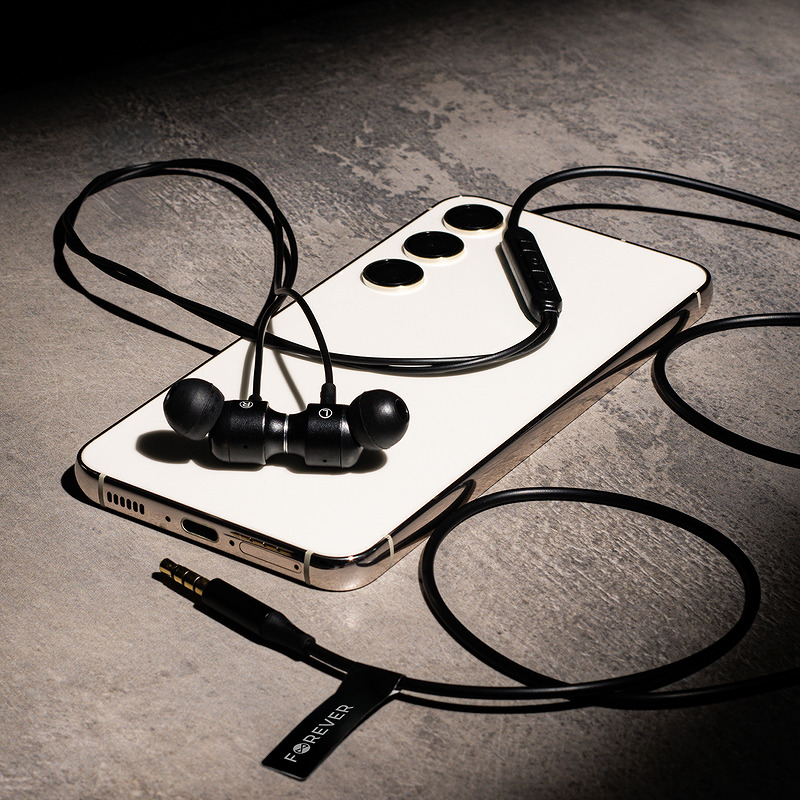 Forever wired earphones EP-01 jack 3,5mm black - Billede 5