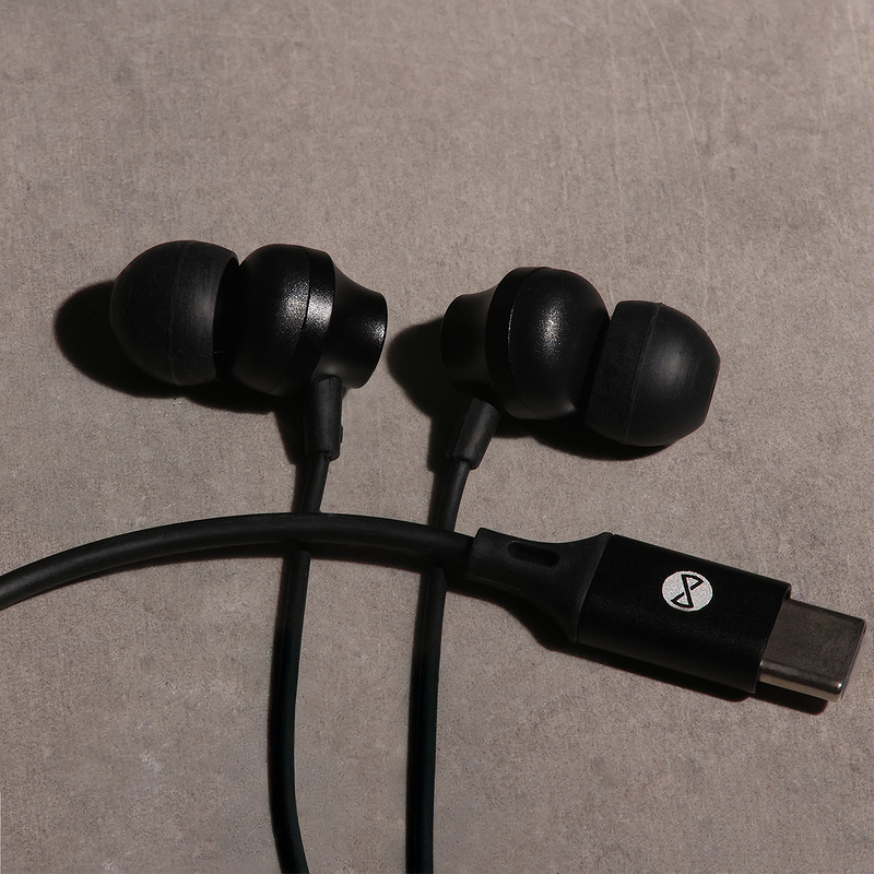 Forever wired earphones EP-02  USB-C black - Billede 2