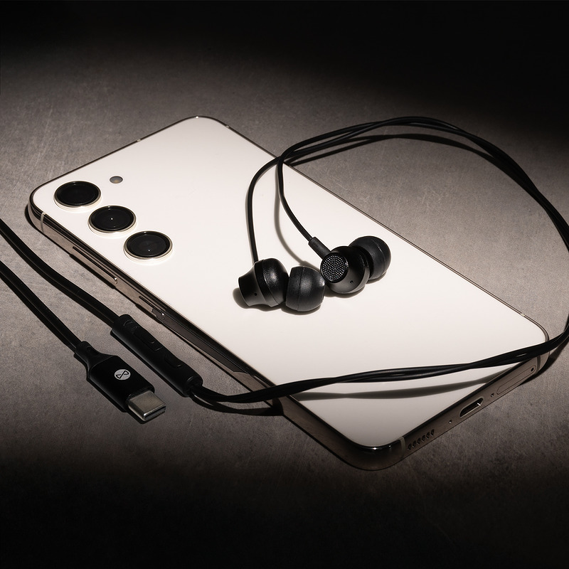 Forever wired earphones EP-02  USB-C black - Billede 3