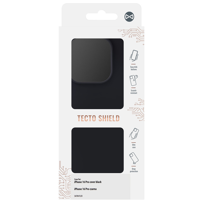Satin Flex iPhone 16 Pro cover black - Billede 3