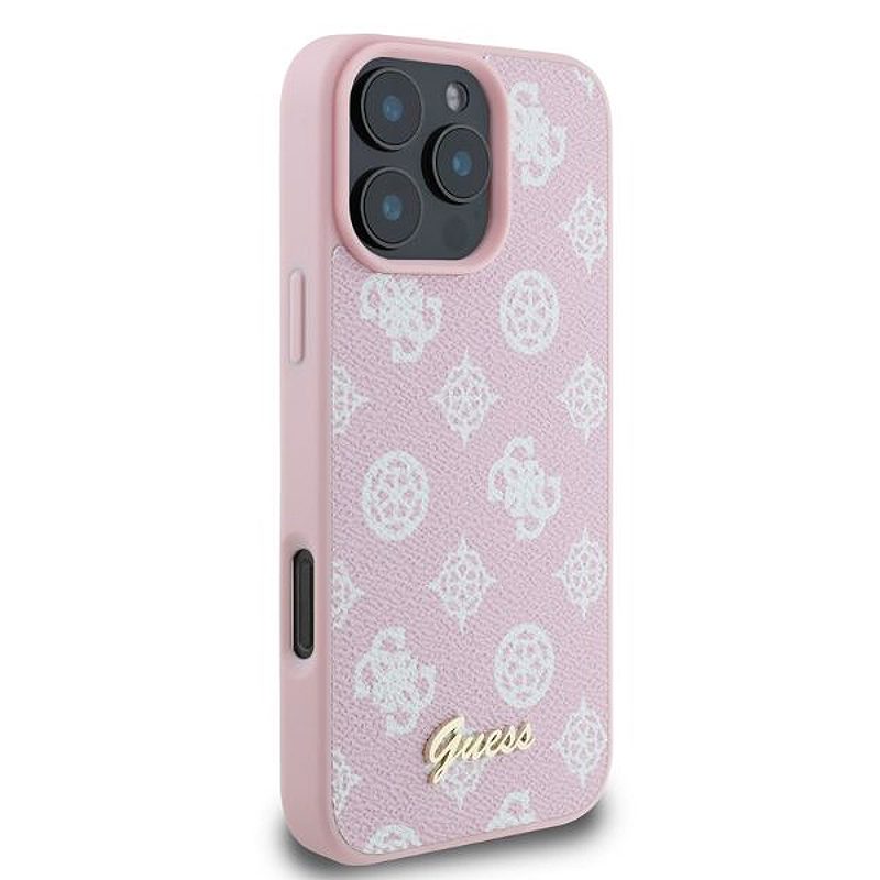 Guess case for iPhone 16 Pro Max 6,9" GUHMP16XPGPYSP pink hardcase Peony Script MagSafe - Billede 2