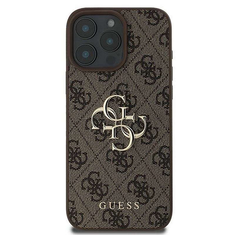 Guess case for iPhone 16 Pro 6,3" GUHCP16L4GMGBR 4G Big Logo brown - Billede 3