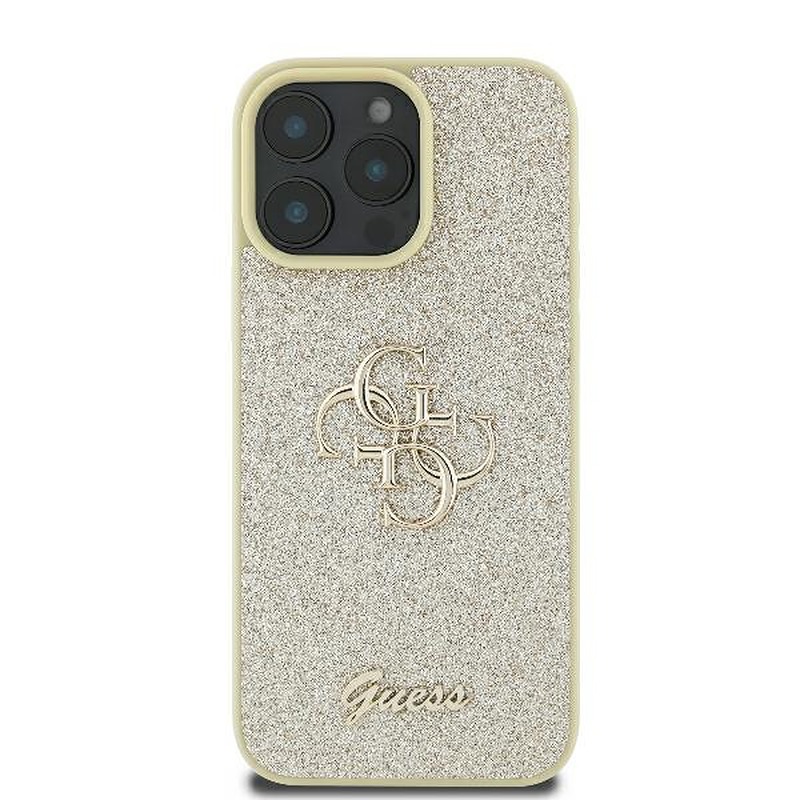 Guess case for iPhone 16 Pro 6,3" GUHCP16LHG4SGD Fixed Glitter Big 4G gold - Billede 3
