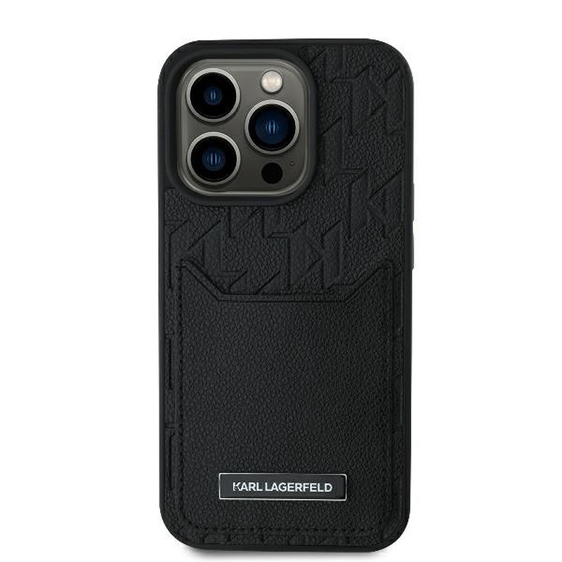 Karl Lagerfeld case for iPhone 16 Pro Max 6,9" KLHCP16XPGKHPRPK black Hard Cardslots Monogram - Billede 3