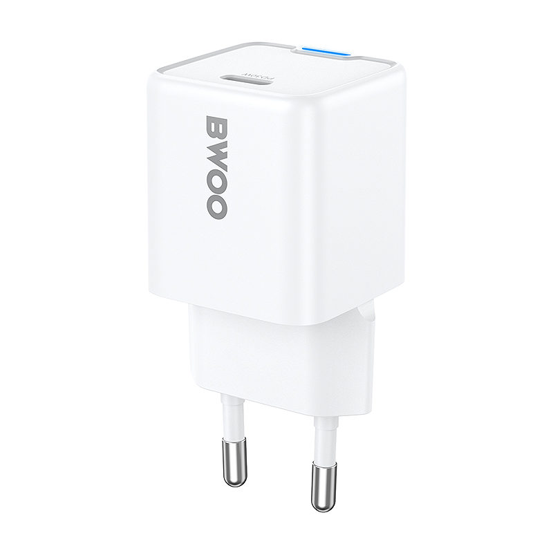 BWOO GaN PD wall charger 30W 1x USB-C port 1A white