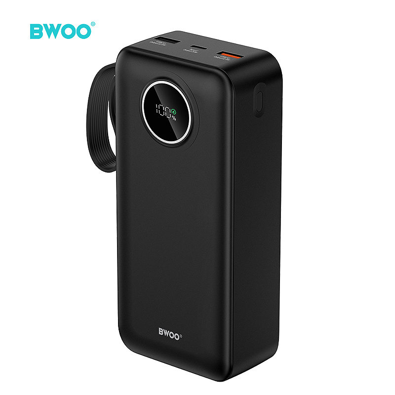 BWOO 22,5W 30000 mAh power bank with LCD screen, black