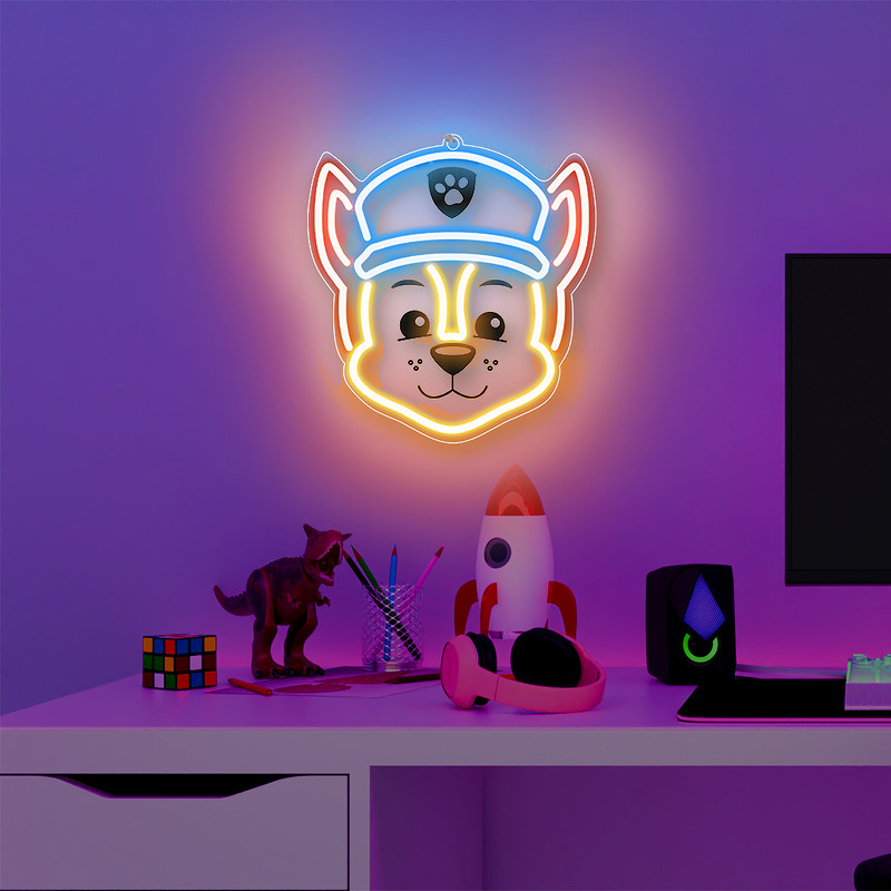 Hanging neon LED Paw Patrol on plexiglass - Chase OW-130346 - Billede 3
