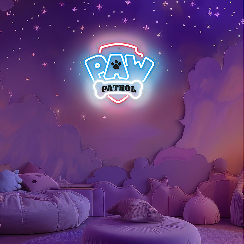 Hanging neon LED Paw Patrol on plexiglass - Logo OW-130146 - Billede 5