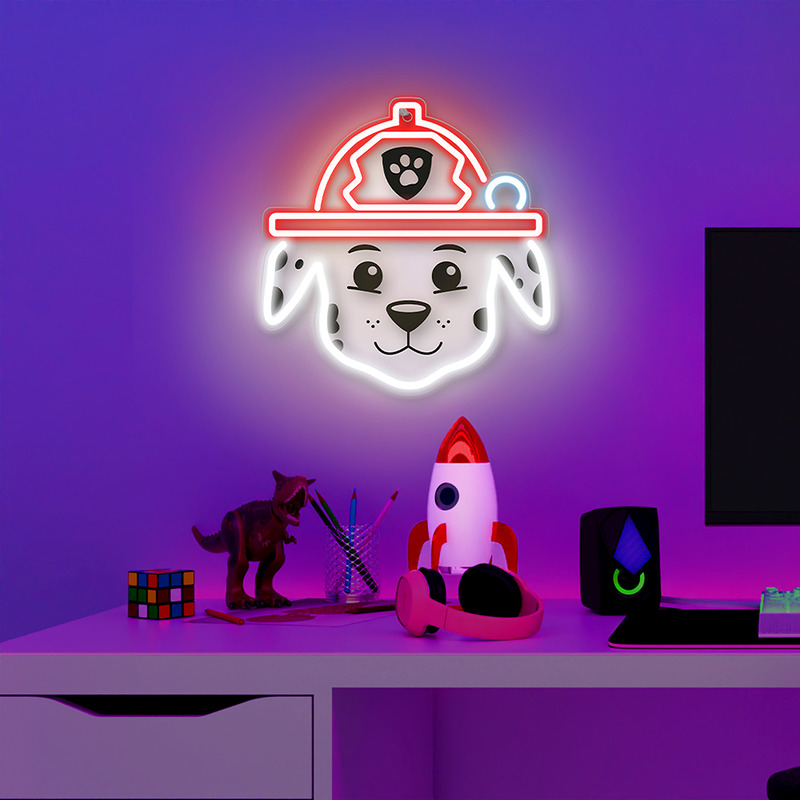 Hanging neon LED Paw Patrol on plexiglass - Marshall OW-130646 - Billede 3