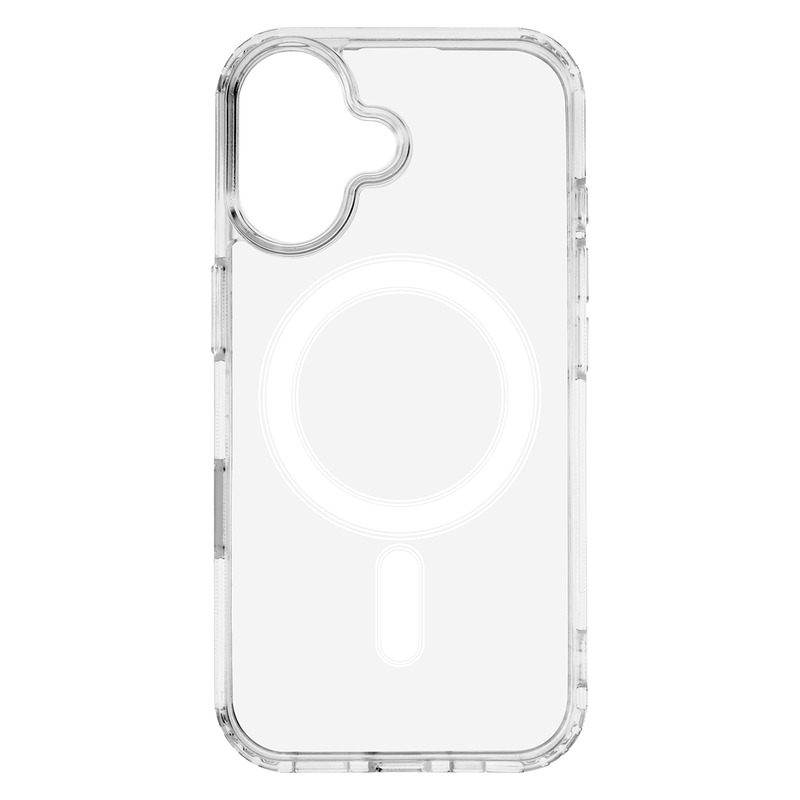 Anti Shock 1,5 mm Mag case for iPhone 16 6,1" transparent big hole + button - Billede 2