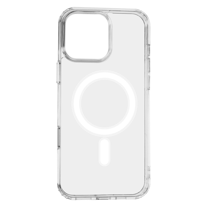 Anti Shock 1,5 mm Mag case for iPhone 16 Pro Max 6,9" transparent big hole + button - Billede 2