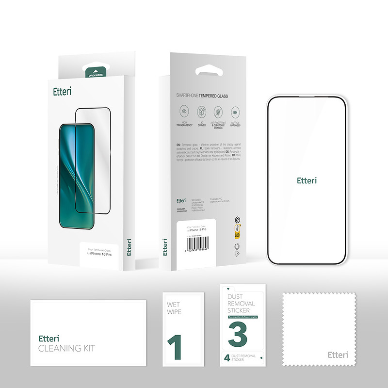 Etteri tempered glass 9D for Samsung Galaxy A16 4G / A16 5G / M16 5G / A17 5G / A18 5G - Billede 4
