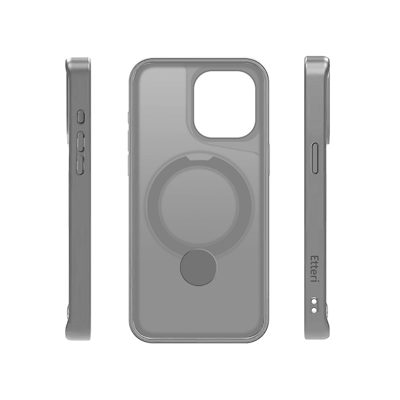 Etteri Matt Mag Ring case for iPhone 15 Pro Max 6,7" grey - Billede 4