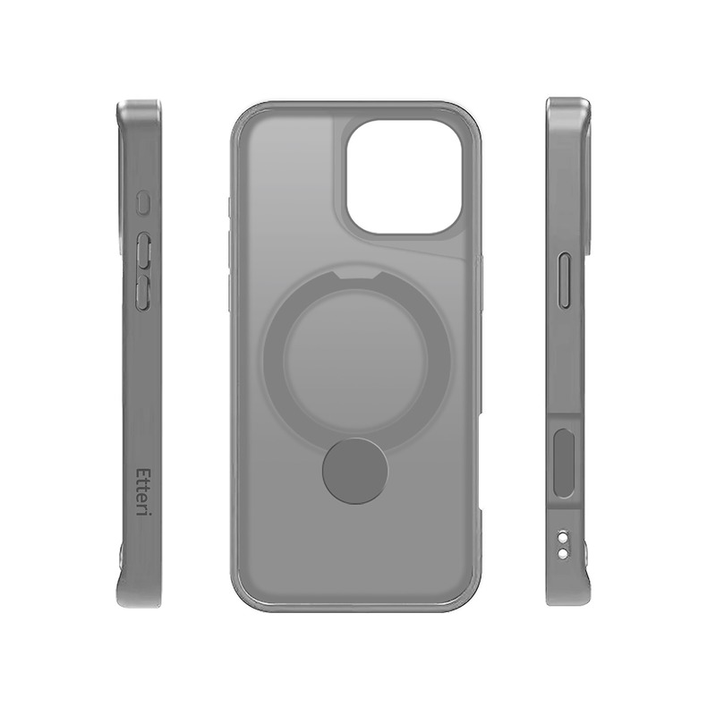 Etteri Matt Mag Ring case for iPhone 16 Pro Max 6,9" grey - Billede 4