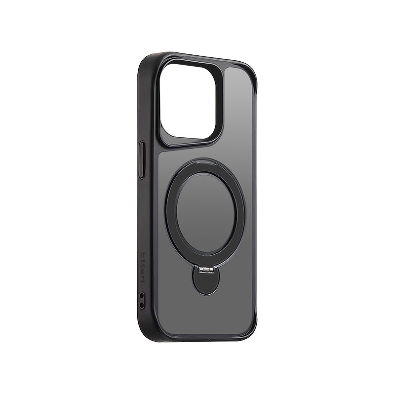 Etteri Matt Mag Ring case for iPhone 15 Pro 6,1" black - Billede 2
