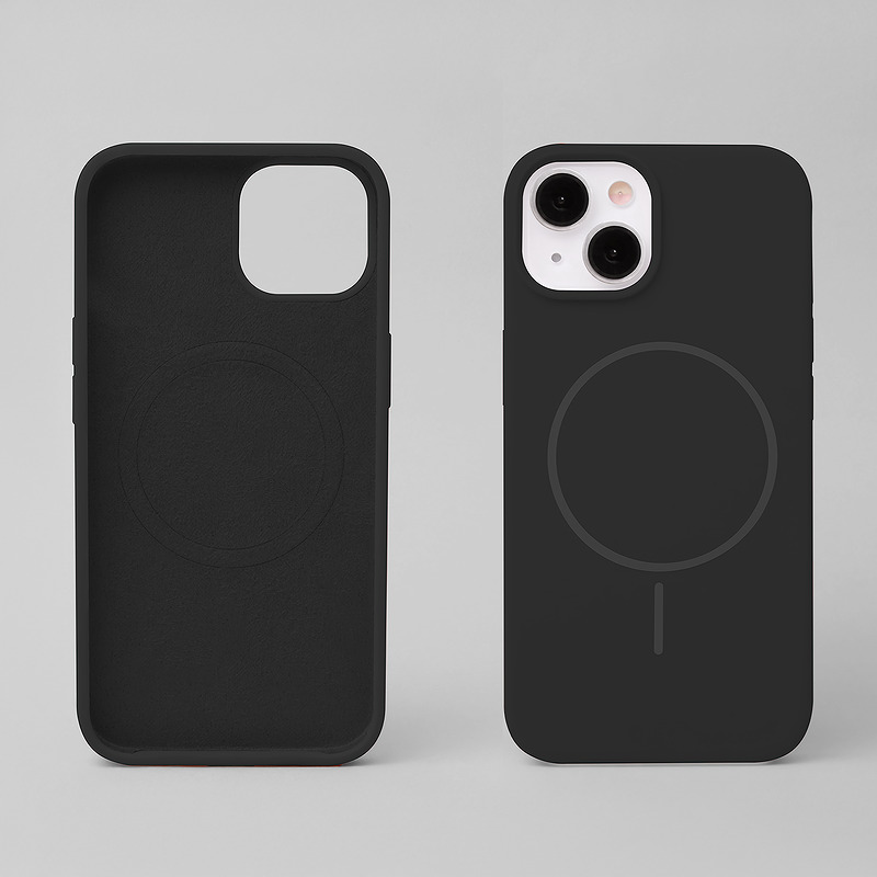 Silicone Thin Mag case for iPhone 13 Pro 6,1" black - Billede 3