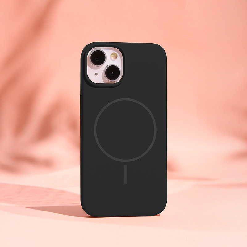 Silicone Thin Mag case for iPhone 13 Pro 6,1" black - Billede 4