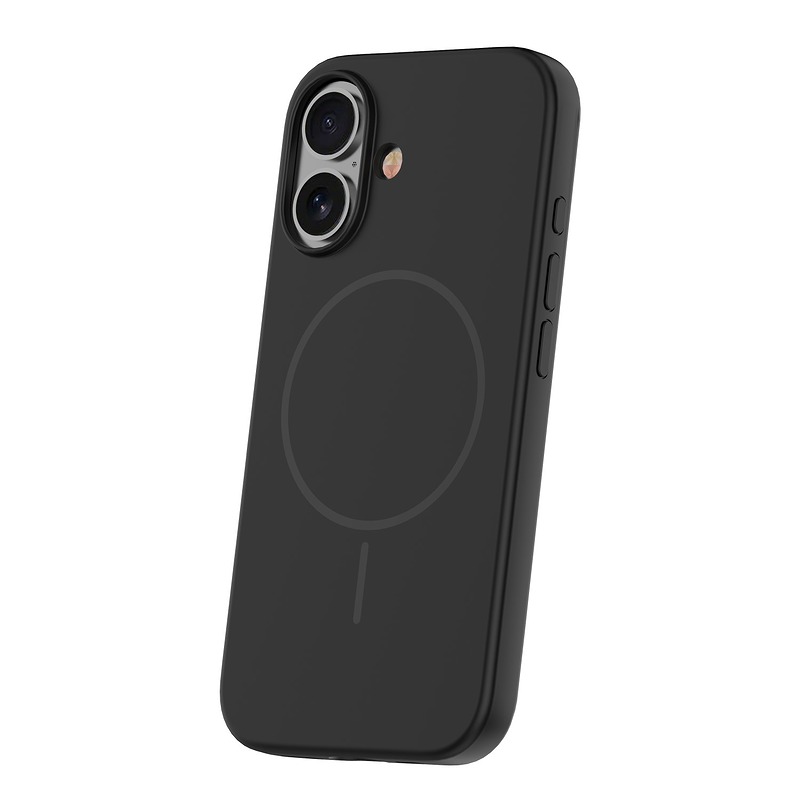 Silicone Thin Mag case for iPhone 16 6,1" black - Billede 2