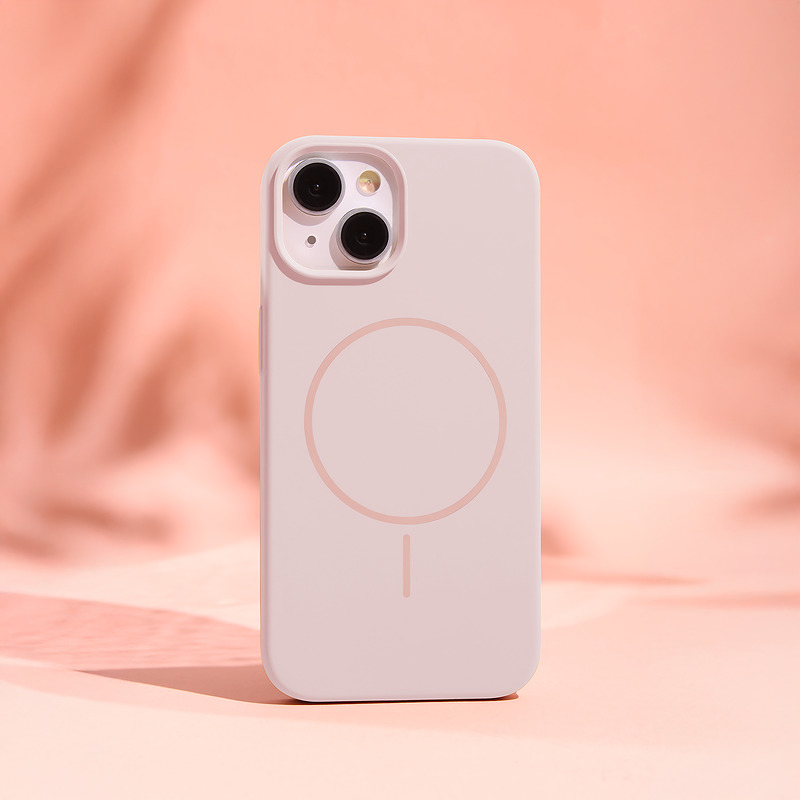 Silicone Thin Mag case for iPhone 13 6,1" light pink - Billede 5