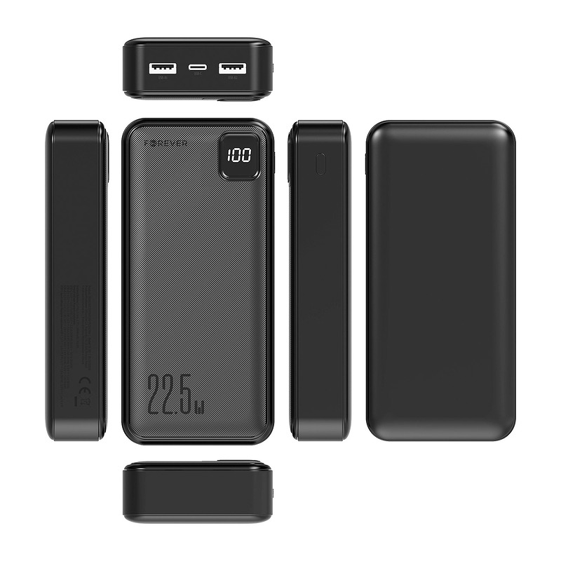 Forever power bank TB-300L PD QC 22,5W 20000 mAh black - Billede 3