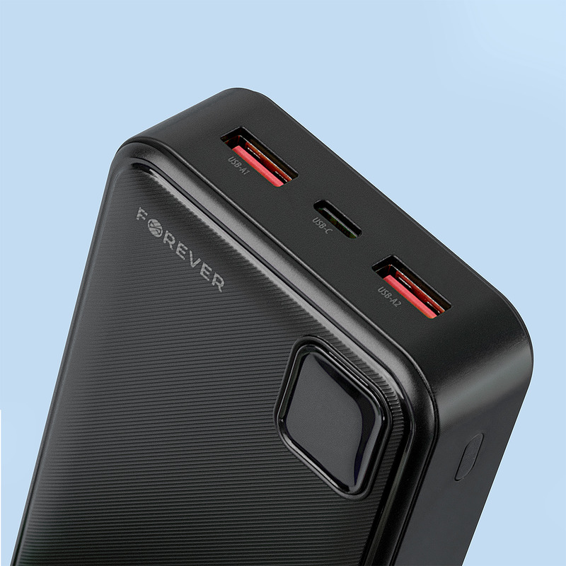 Forever power bank TB-300L PD QC 22,5W 20000 mAh black - Billede 5