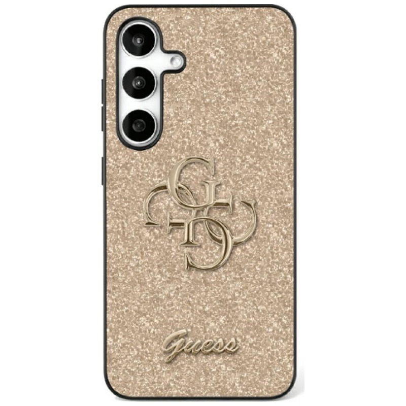 Guess HC Fixed Glitter Big 4G case for Samsung Galaxy S25 Ultra gold