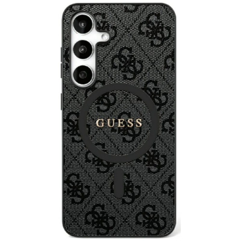 Guess HC Magnetic PU 4G Ring Classic Logo case for Samsung Galaxy S25 black