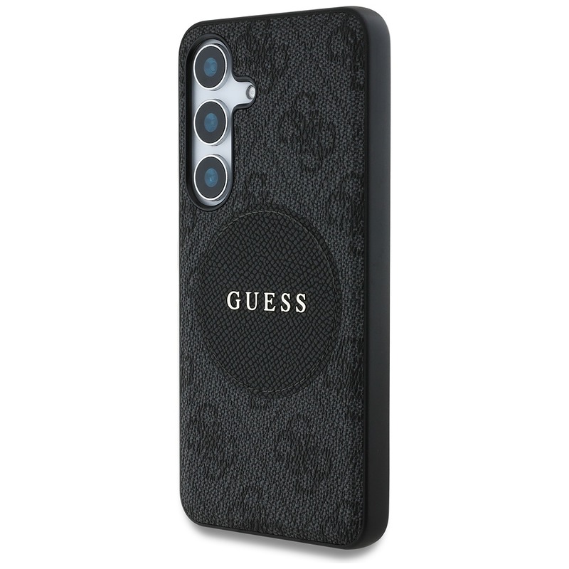 Guess HC MagSafe PU 4G Circle Classic Logo case for Samsung Galaxy S25 black - Billede 2