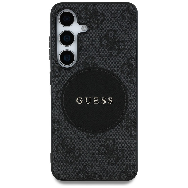 Guess HC MagSafe PU 4G Circle Classic Logo case for Samsung Galaxy S25 black - Billede 3