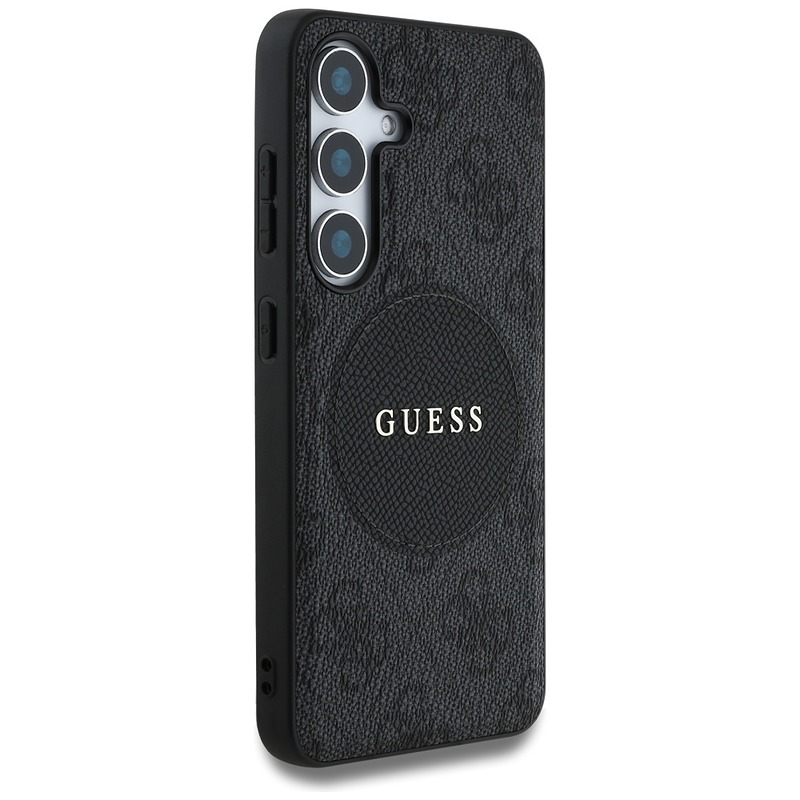 Guess HC MagSafe PU 4G Circle Classic Logo case for Samsung Galaxy S25 black - Billede 4