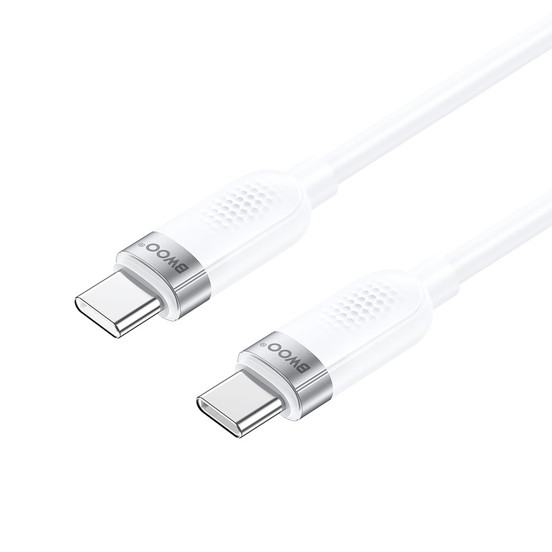 BWOO 65W cable USB-C - USB-C 1m white - Billede 2