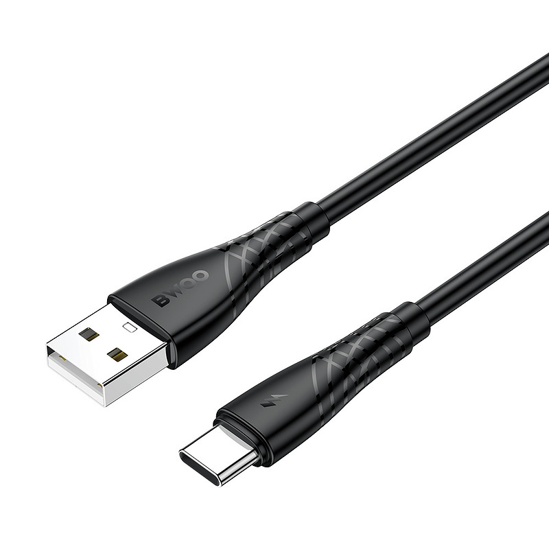 BWOO Cable USB - USB-C 1m 27W 3A Black BO-X318C - Billede 2
