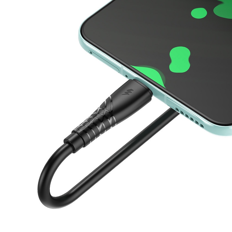 BWOO Cable USB - USB-C 1m 27W 3A Black BO-X318C - Billede 3