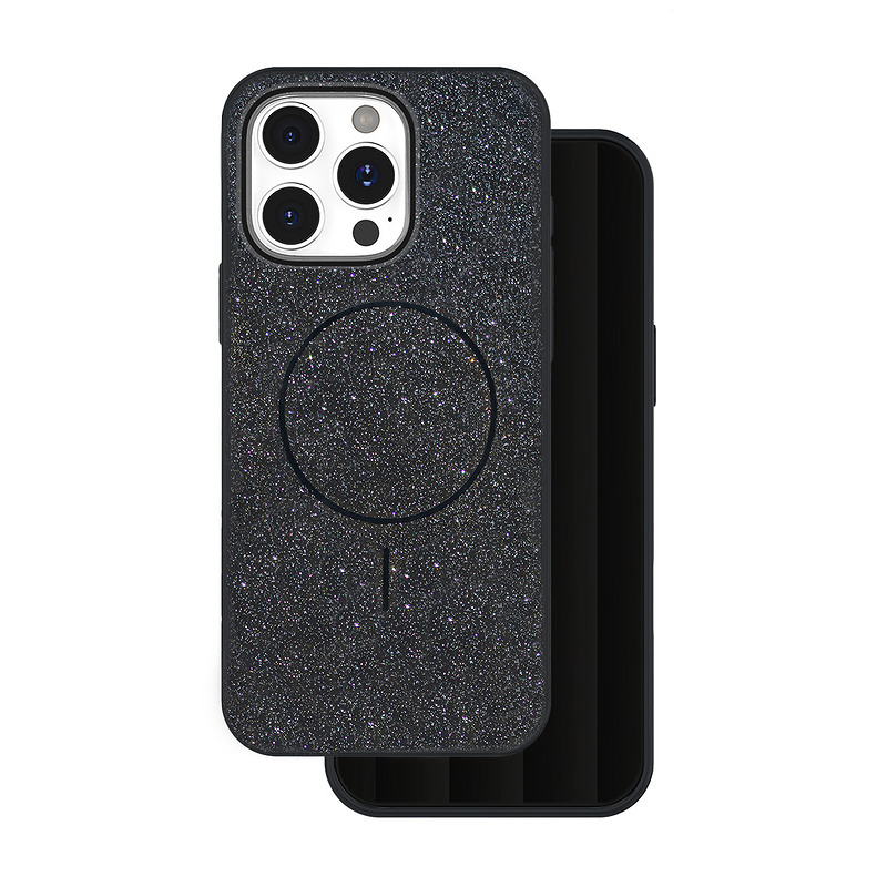 Glitter Thin Mag case for iPhone 14 Pro 6,1" black