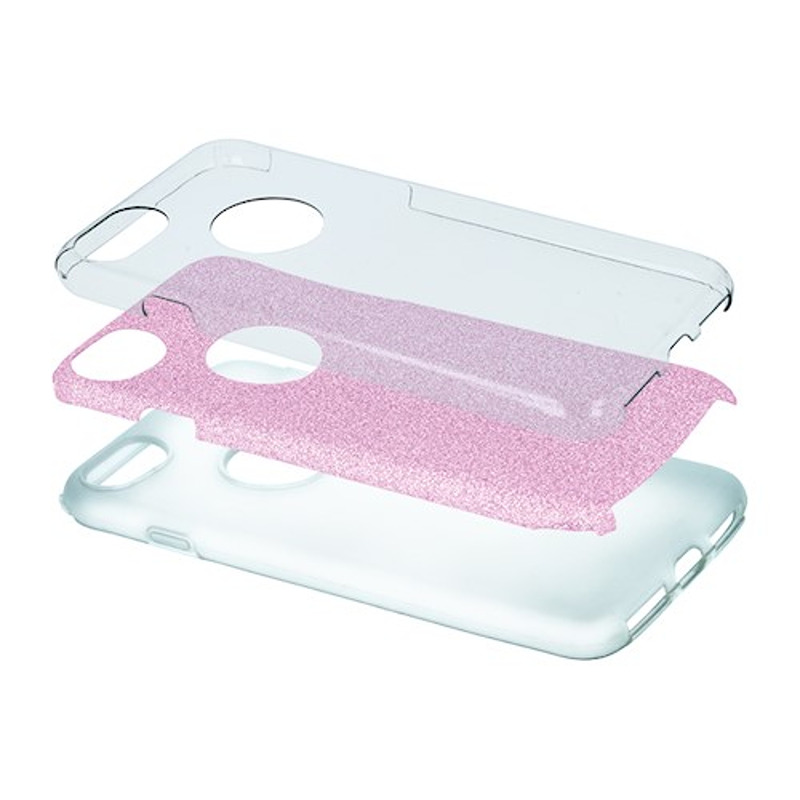 Glitter 3in1 case for Xiaomi Redmi Note 14 5G (Global) pink - Billede 5