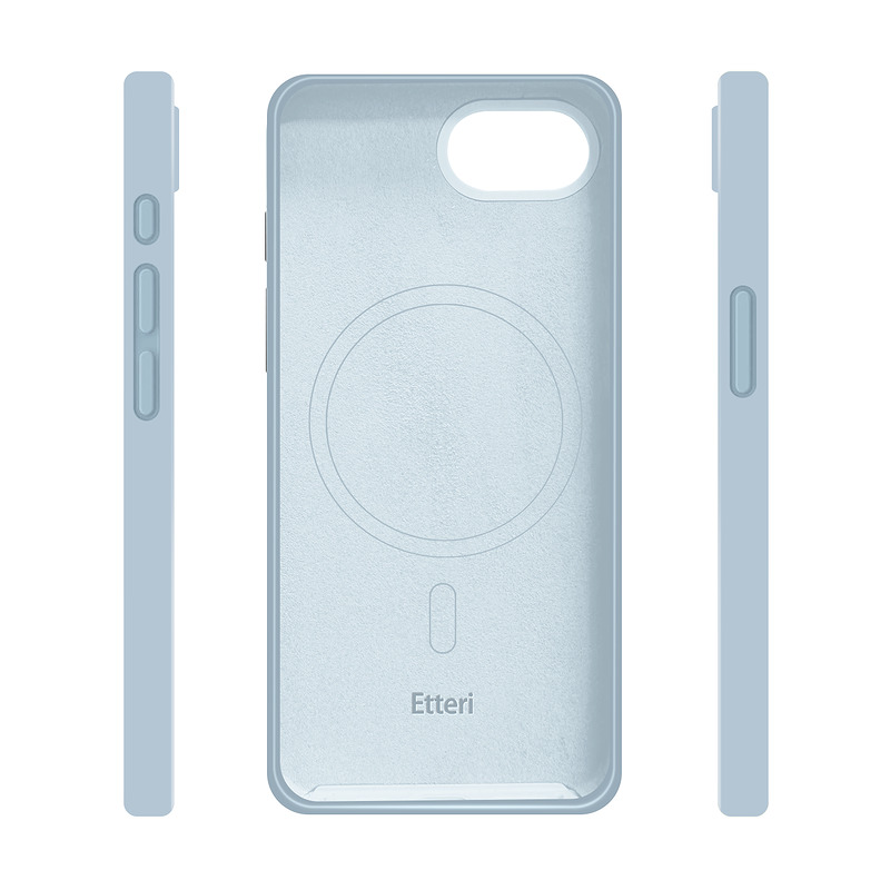 Etteri Silicone Mag case for iPhone 16e / 17e light blue - Billede 4