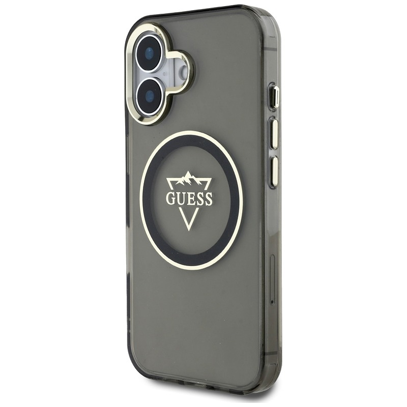 Guess Hardcase MagSafe IML Metal Mountain Logo Case for iPhone 16 6,1" Black - Billede 2