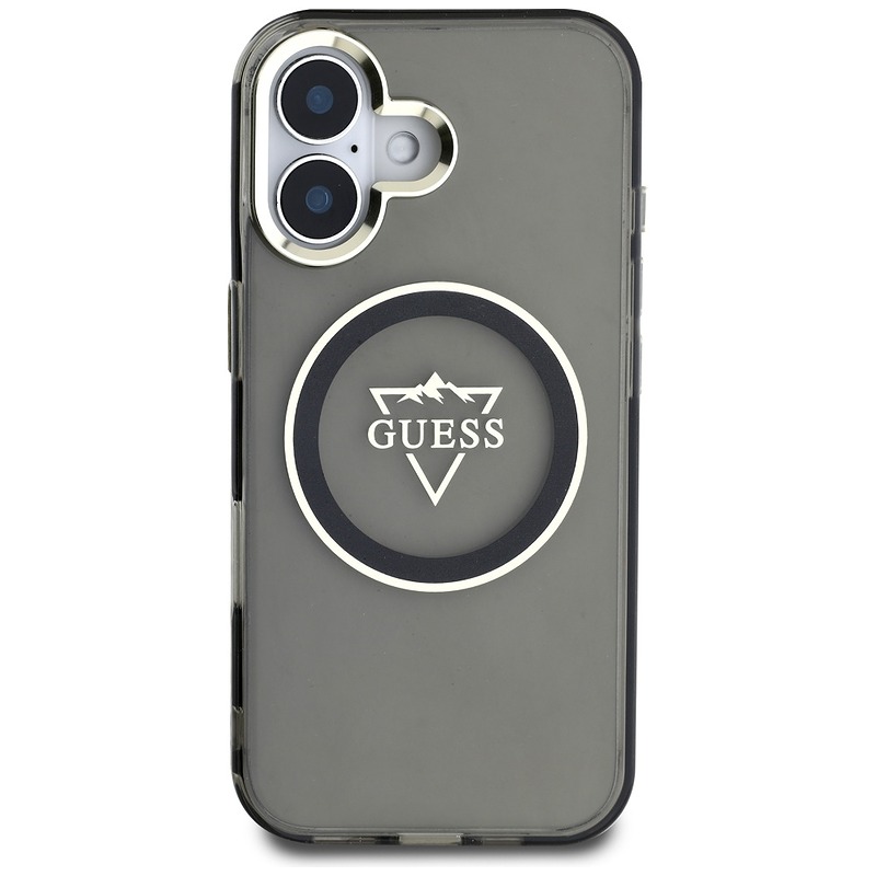 Guess Hardcase MagSafe IML Metal Mountain Logo Case for iPhone 16 6,1" Black - Billede 3