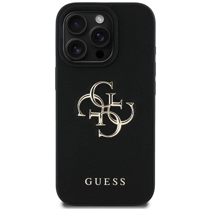 Guess Hardcase PU Grained Big 4G and Classic Logo Case for iPhone 16 Pro Max 6,9" Black - Billede 3