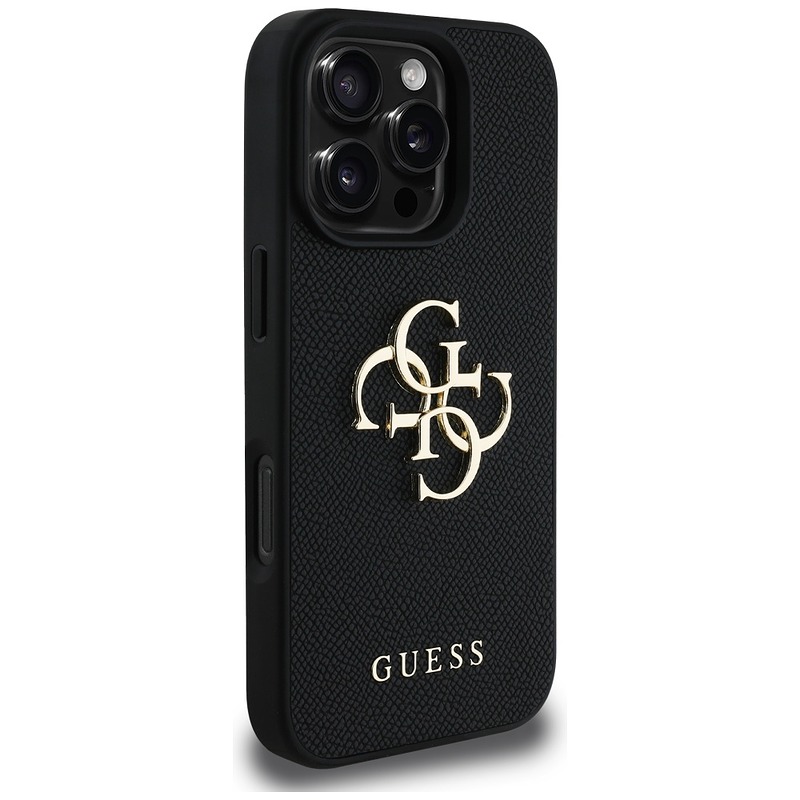 Guess Hardcase PU Grained Big 4G and Classic Logo Case for iPhone 16 Pro Max 6,9" Black - Billede 4