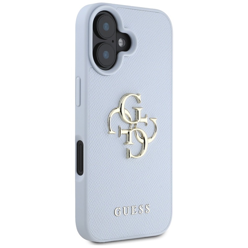 Guess Hardcase PU Grained Big 4G and Classic Logo Case for iPhone 16 6,1" Blue - Billede 4
