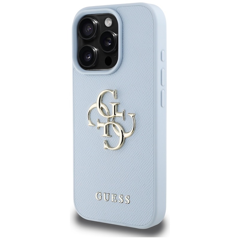 Guess Hardcase PU Grained Big 4G and Classic Logo Case for iPhone 16 Pro Max 6,9" Blue - Billede 2