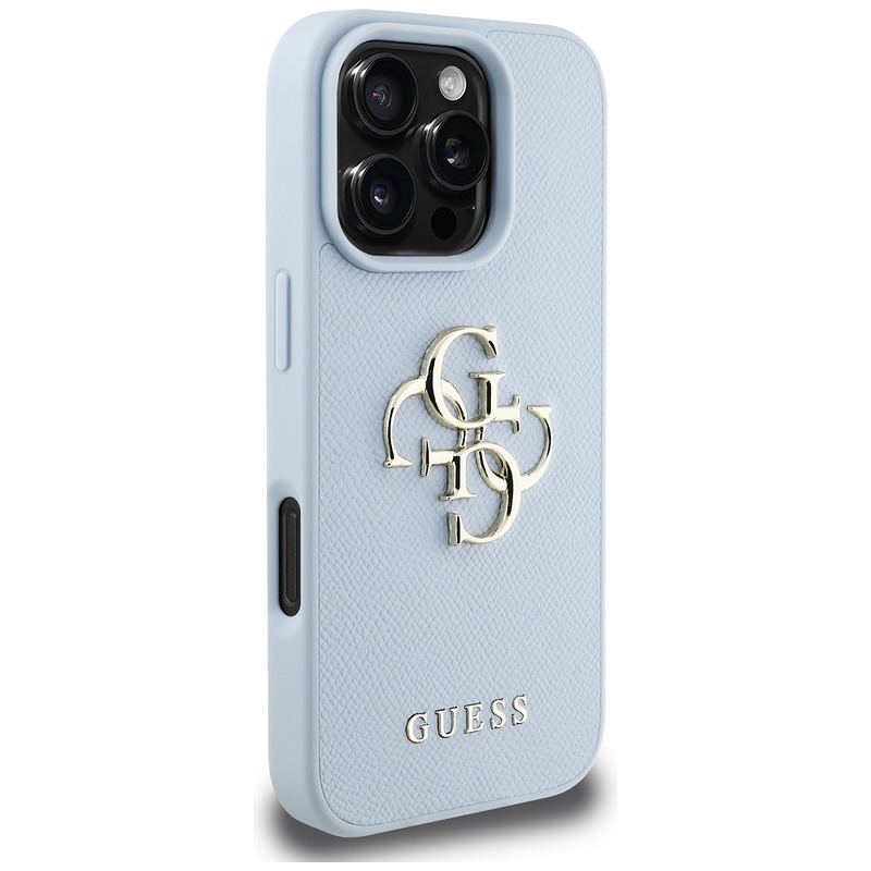 Guess Hardcase PU Grained Big 4G and Classic Logo Case for iPhone 16 Pro Max 6,9" Blue - Billede 4