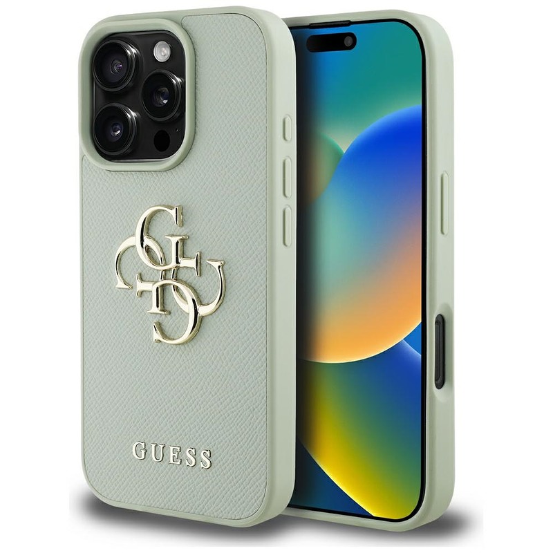 Guess Hardcase PU Grained Big 4G and Classic Logo Case for iPhone 16 Pro Max 6,9" Green