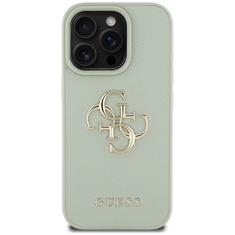 Guess Hardcase PU Grained Big 4G and Classic Logo Case for iPhone 16 Pro Max 6,9" Green - Billede 3