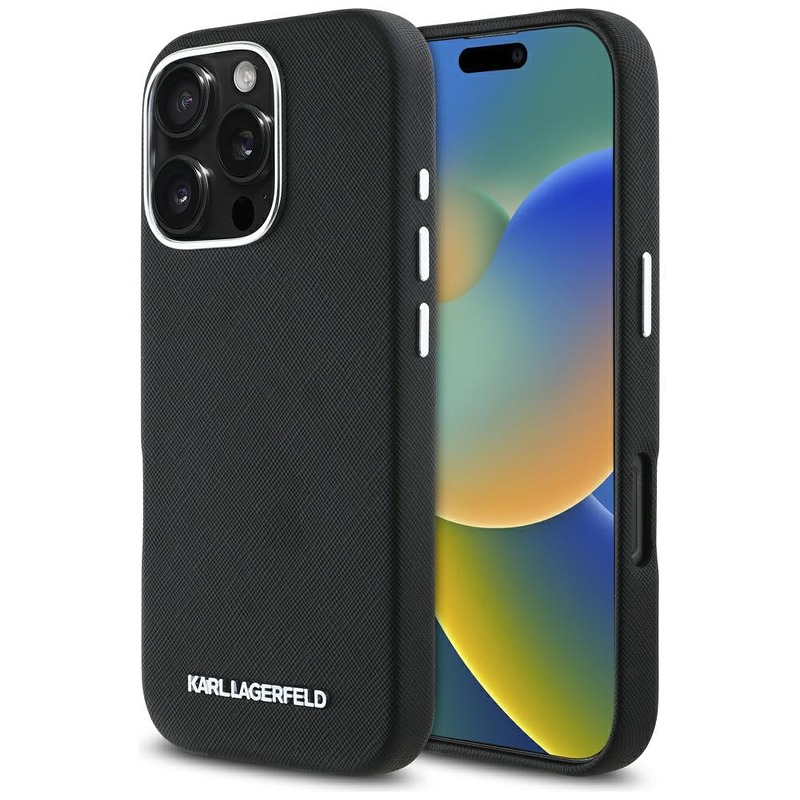 Karl Lagerfeld Hardcase MagSafe FW Saffiano Metal Logo case for iPhone 16 Pro Max 6,9" Black