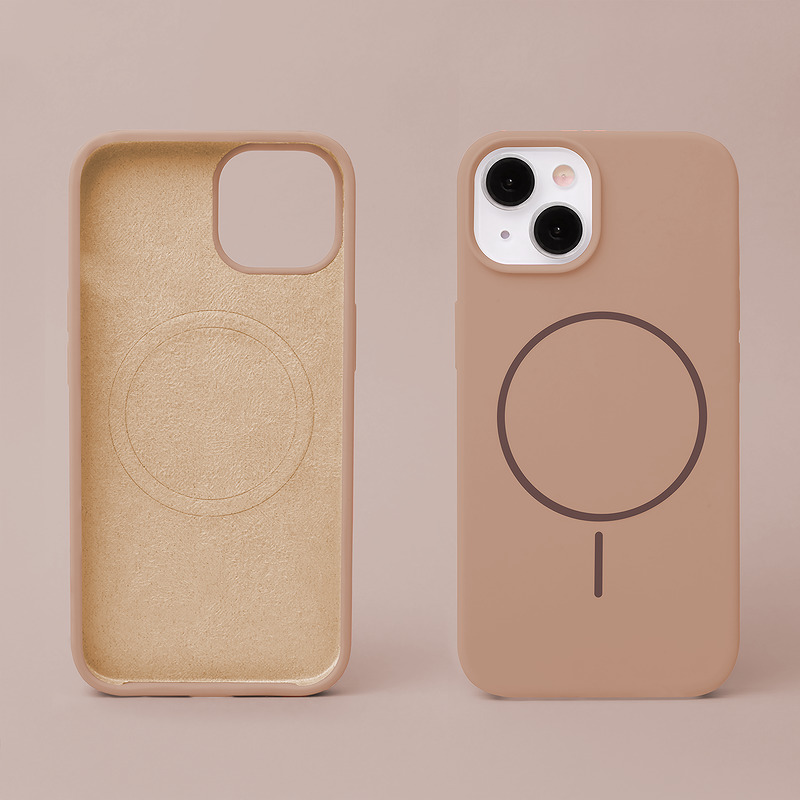 Silicone Thin Mag case for iPhone 16e / 17e brown - Billede 4